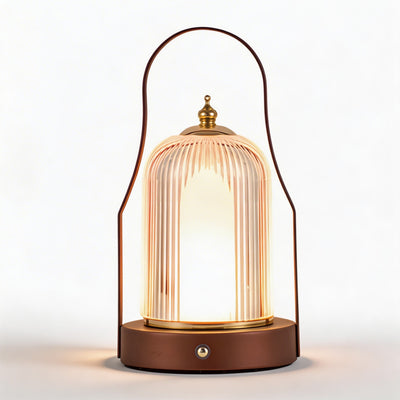 LuxeAura | Elegant Cordless LED Table Lamp with Brass Handle and Adjustable Color Temperature 3