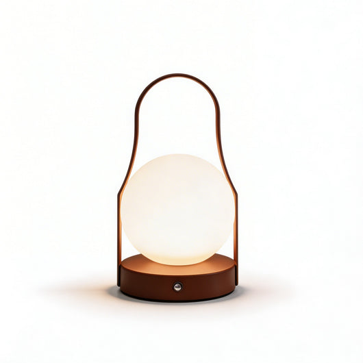 LuxeAura | Elegant Cordless LED Table Lamp with Brass Handle and Adjustable Color Temperature 4