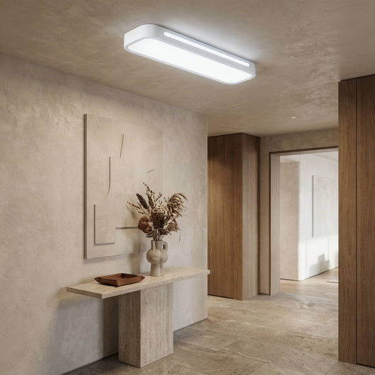 LuxeAura | Modern Adjustable LED Flush Mount Ceiling Light with Frosted Acrylic Shade 1