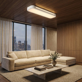 LuxeAura | Modern Adjustable LED Flush Mount Ceiling Light with Frosted Acrylic Shade