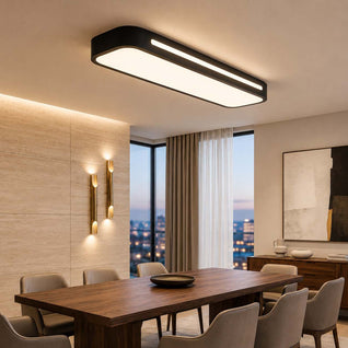 LuxeAura | Modern Adjustable LED Flush Mount Ceiling Light with Frosted Acrylic Shade