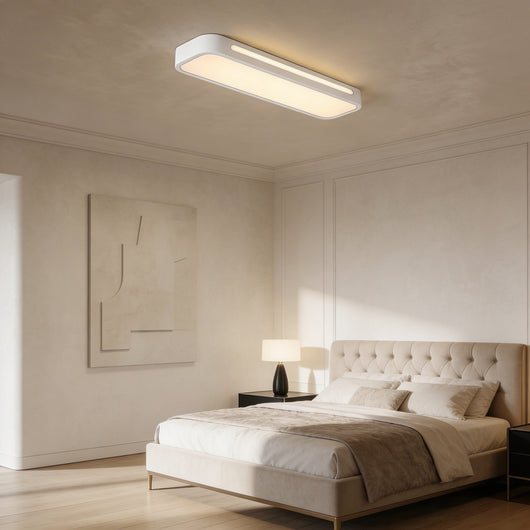 LuxeAura | Modern Adjustable LED Flush Mount Ceiling Light with Frosted Acrylic Shade 5