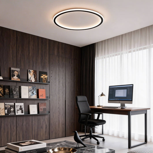 LuxeAura | Modern Dimmable LED Flush Mount Ceiling Light with Acrylic Shade 1