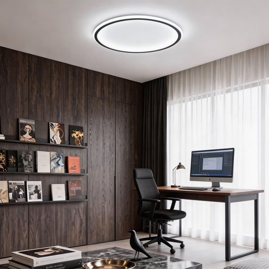 LuxeAura | Modern Dimmable LED Flush Mount Ceiling Light with Acrylic Shade 2
