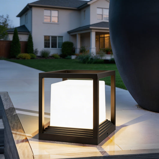 LuxeAura | Modern Waterproof Solar Garden Lights with Dual Power Options in Aluminum 4