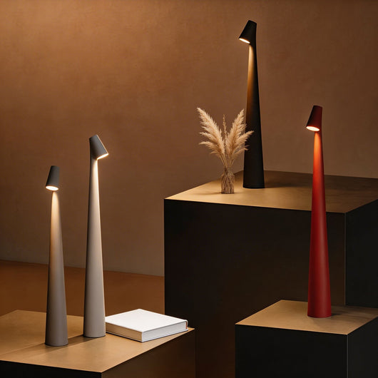 LuxeCone | Elegant Dimmable Cordless Table Lamp with Adjustable Metal Design 6