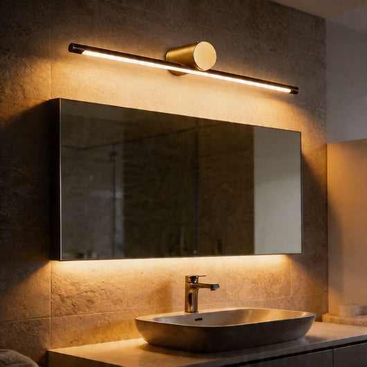 LuxeCopper | Modern Dimmable LED Bathroom Vanity Light Bar in Copper & Acrylic 3