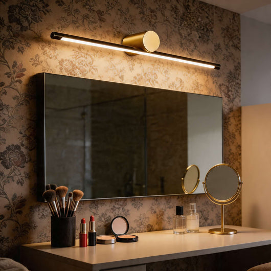 LuxeCopper | Modern Dimmable LED Bathroom Vanity Light Bar in Copper & Acrylic 4