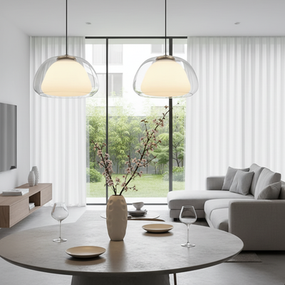 LuxeGlass | Elegant Glass Pendant Light for Kitchen Island and Dining Areas 4