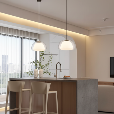 LuxeGlass | Elegant Glass Pendant Light for Kitchen Island and Dining Areas 6