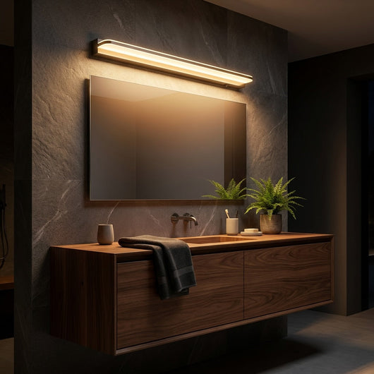 LuxeGlow | Modern Polished Iron LED Bathroom Vanity Light Fixture 1