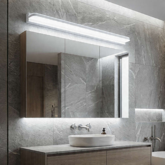 LuxeGlow | Modern Polished Iron LED Bathroom Vanity Light Fixture 3