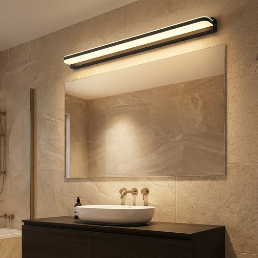 LuxeGlow | Modern Polished Iron LED Bathroom Vanity Light Fixture 4