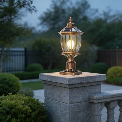 LuxeSolar | Elegant Solar Column Pillar Lights for Outdoor Landscape Lighting 3
