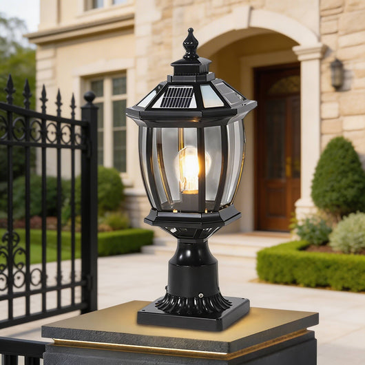 LuxeSolar | Elegant Solar Column Pillar Lights for Outdoor Landscape Lighting 8