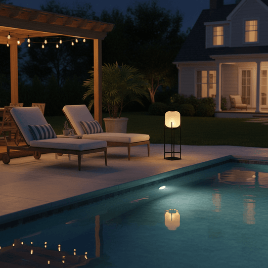 LuxeSolar | Elegant Waterproof Solar Outdoor Floor Lamp for Gardens 5