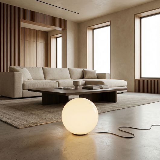 LuxeSphere | Modern Globe-Shaped Floor Lamp in Durable Resin for Living Room 6
