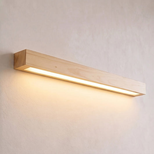 LuxeWood | Elegant Adjustable Brightness Linear Wall Light Fixture + Wood Design 0
