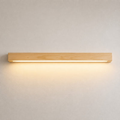 LuxeWood | Elegant Adjustable Brightness Linear Wall Light Fixture + Wood Design 7