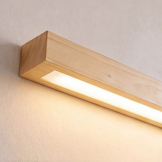LuxeWood | Elegant Adjustable Brightness Linear Wall Light Fixture + Wood Design 8