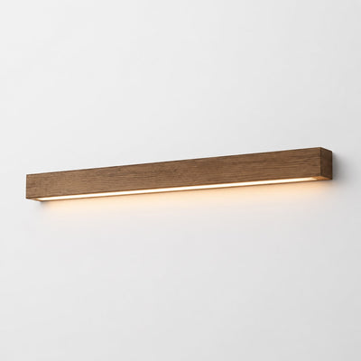LuxeWood | Elegant Adjustable Brightness Linear Wall Light Fixture + Wood Design 9