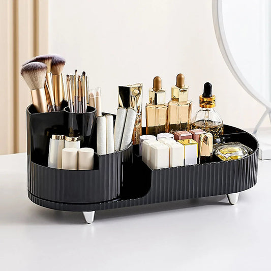 Makeup Organizer | Rotating Design | Chic Cosmetic Storage for Vanity or Bathroom 0