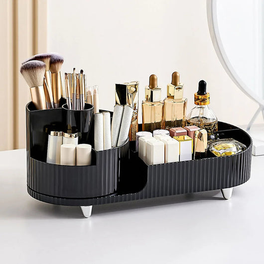 Makeup Organizer | Rotating Design | Chic Cosmetic Storage for Vanity or Bathroom 0