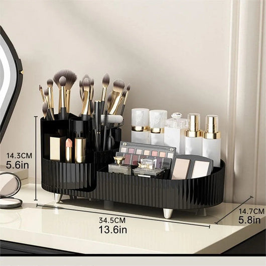 Makeup Organizer | Rotating Design | Chic Cosmetic Storage for Vanity or Bathroom 2
