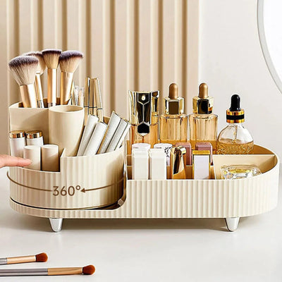 Makeup Organizer | Rotating Design | Chic Cosmetic Storage for Vanity or Bathroom 3