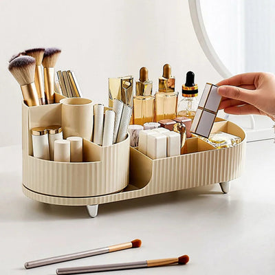 Makeup Organizer | Rotating Design | Chic Cosmetic Storage for Vanity or Bathroom 5