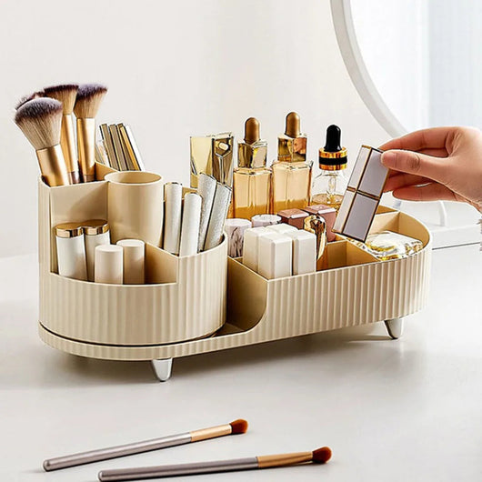 Makeup Organizer | Rotating Design | Chic Cosmetic Storage for Vanity or Bathroom 5