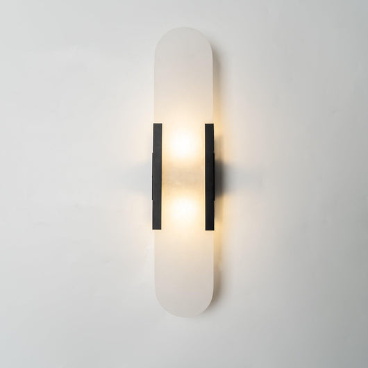 Melange | Elegant Handcrafted Alabaster Wall Sconce with Brass Accents 11