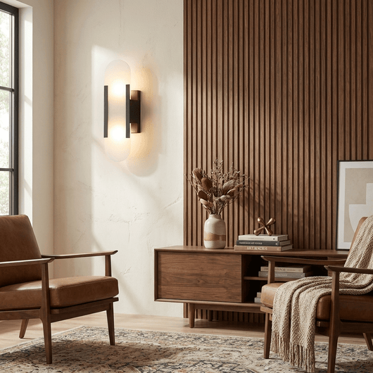 Melange | Elegant Handcrafted Alabaster Wall Sconce with Brass Accents 7