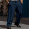 Men's High Waist Wide Leg Suit Trousers Breathable Fabric Elegant Comfort