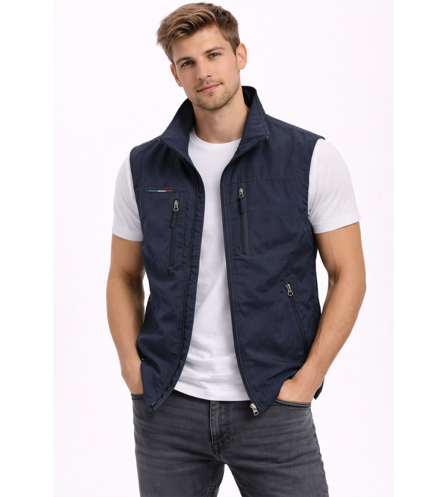 Men's Outdoor Zipper Vest Stand-up Collar Lightweight Casual 2
