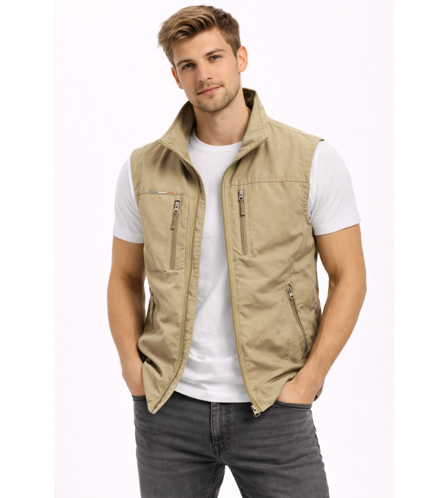 Men's Outdoor Zipper Vest Stand-up Collar Lightweight Casual 6
