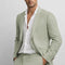 Men's Regular Fit Two-Piece Suit Set Round Neck Jacket Trousers Formal Wedding Suit