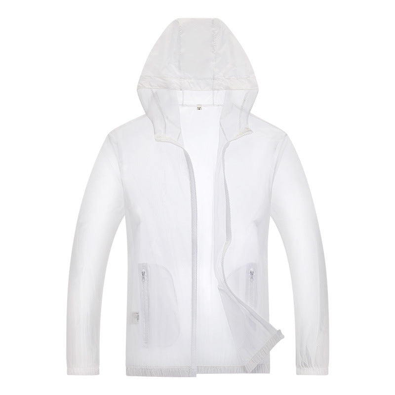 Men's Waterproof Rain Jacket Ultralight Adjustable Hood Reflective Grey 2