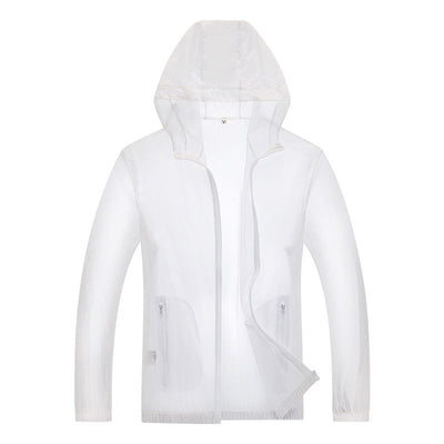 Men's Waterproof Rain Jacket Ultralight Adjustable Hood Reflective Grey 2
