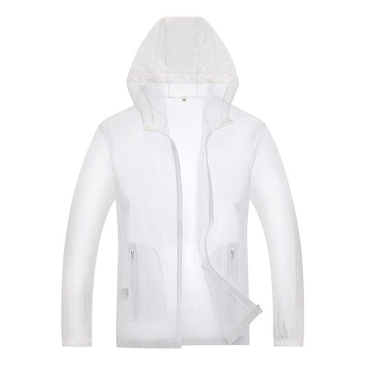 Men's Waterproof Rain Jacket Ultralight Adjustable Hood Reflective Grey 2