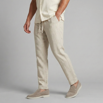 Men's Wide Leg Casual Trousers Lightweight Linen Summer Comfort 1