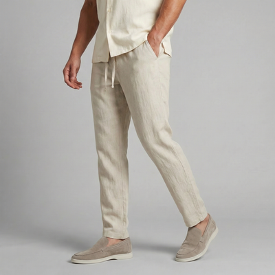 Men's Wide Leg Casual Trousers Lightweight Linen Summer Comfort 1
