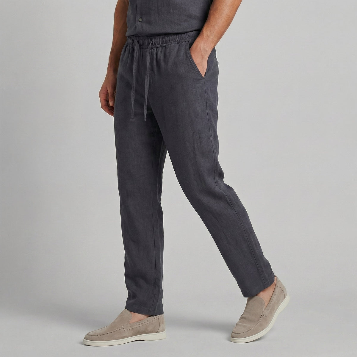 Men's Wide Leg Casual Trousers Lightweight Linen Summer Comfort 2