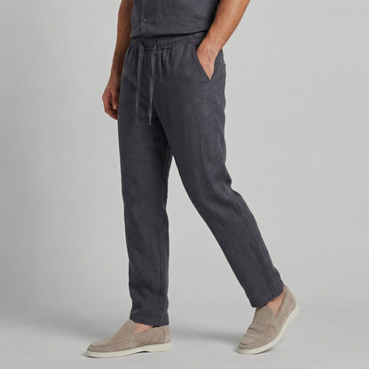 Men's Wide Leg Casual Trousers Lightweight Linen Summer Comfort 2