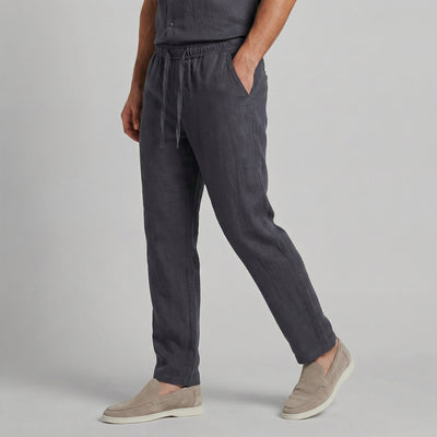 Men's Wide Leg Casual Trousers Lightweight Linen Summer Comfort 2