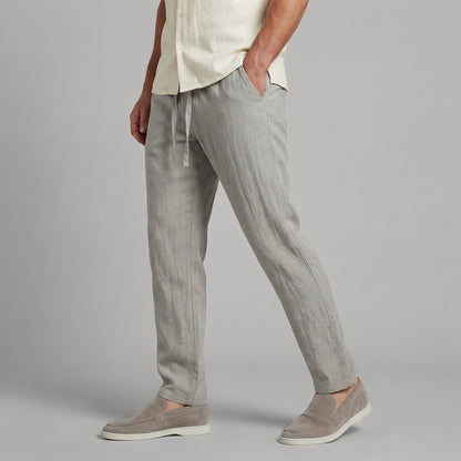 Men's Wide Leg Casual Trousers Lightweight Linen Summer Comfort 3