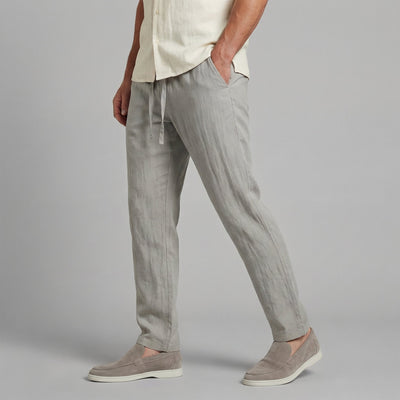 Men's Wide Leg Casual Trousers Lightweight Linen Summer Comfort 3