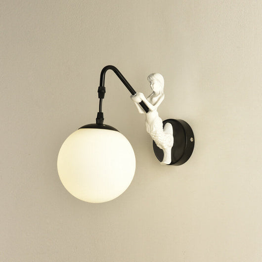 MermaidGlow | Elegant Rustic 1-Light Wall Sconce Lamp for Stylish Spaces 2