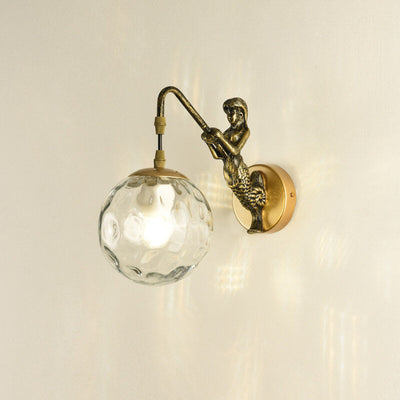 MermaidGlow | Elegant Rustic 1-Light Wall Sconce Lamp for Stylish Spaces 3