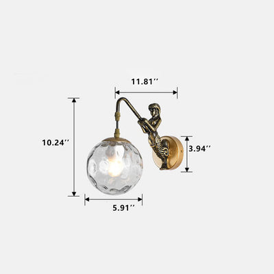 MermaidGlow | Elegant Rustic 1-Light Wall Sconce Lamp for Stylish Spaces 6